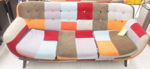 フランフラン Francfranc NAVIA SOFA パッチワークソファ 3人掛け NB640