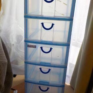 【お取引中】5段プラスチック収納引き出しケース