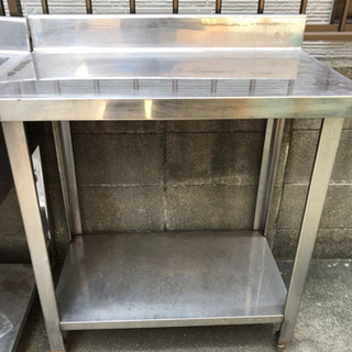 お値段交渉OK‼️業務用ステンレス作業台・調理台幅750×奥450×高さ810mmの画像