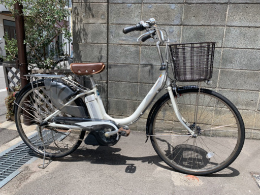 完売電動自転車PAS natura26インチ6Ahホワイト電動アシスト自転車