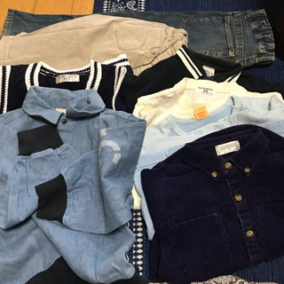 サイズ80～100cmの男児服、衣装ケース一杯の画像