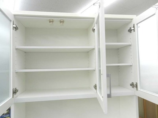 ニトリ レンジボード 幅100cm 奥行42cm 高さ200cm 白エナメル 食器棚 キッチンボード NITORI ダリア 100 ☆ PayPay(ペイペイ)決済可能 ☆ 札幌市 北区 屯田