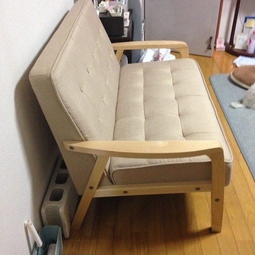  ソファ  ニトリ  美品   ベージュ
