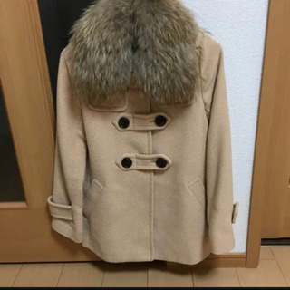 美品】ファー付き Pコートの画像