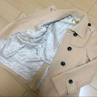 美品】ファー付き Pコートの画像