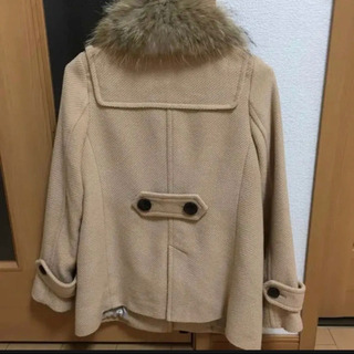美品】ファー付き Pコートの画像