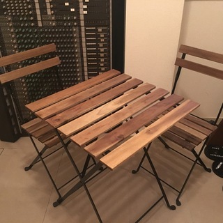 イケア カフェダイニング 屋外使用可 セット定価4999 テーブ...
