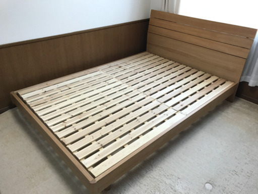 ニトリ ダブルベッドフレーム＆マットレス 中古品