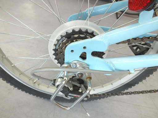 PayPay可 手稲リサイクル 折りたたみ自転車 20インチ SwitzSport 6段変速 水色 ￥13,000-