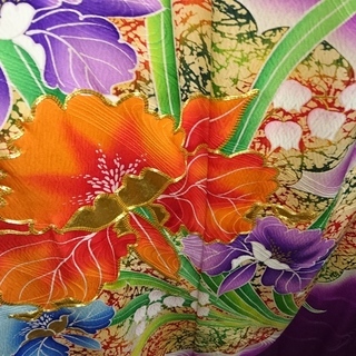 豪華　振袖　色は紫。の画像
