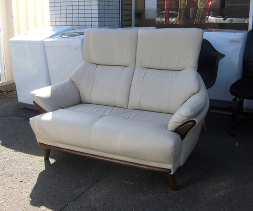 南12条店 ハイバック 2人掛けソファ ベージュ系