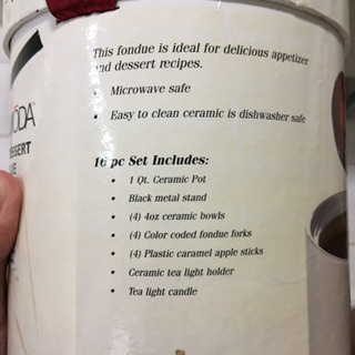 アメリカで買ったお洒落なチーズフォンデュセットの画像