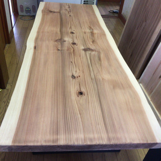 値下げ☆180サイズ 無垢一枚板ダイニングテーブル ナチュラル脚 近場無料お