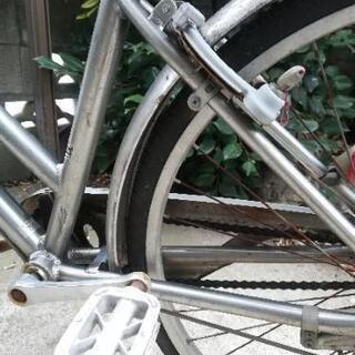 【ジャンク品】シルバー自転車の画像