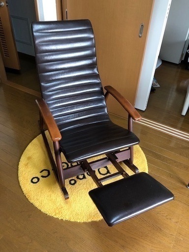 ビンテージ 松田産業 フットレスト付きロッキングチェアー 安楽椅子 イージーチェア オットマン ソファ マツダ