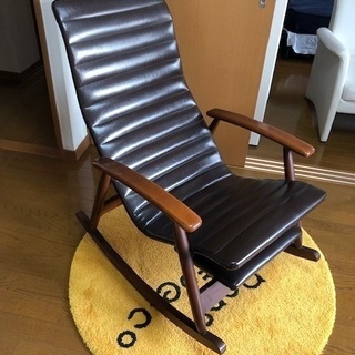 ビンテージ 松田産業 フットレスト付きロッキングチェアー 安楽椅子