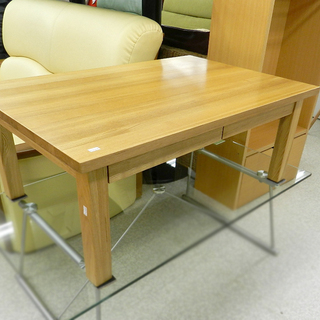 センターテーブル 引出し付き ナチュラル木目 木製 ローテーブル