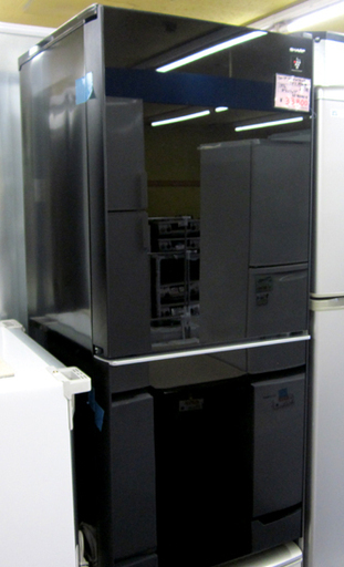 札幌 2017年製 プラズマクラスター 137L ２ドア冷蔵庫 鏡面ガラストップドア冷蔵庫 黒 ブラック SJ-GD14C-B 100Lクラス