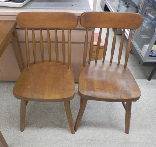 PayPay対応 木製 ダイニングセット 2人用 ベルメゾン 千趣会 75×75×72 椅子2 テーブル1 札幌市西区西野　　　