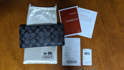 COACH 長財布 二つ折り財布  ブラック