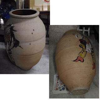 c251 大津絵 大壺 壺 焼き締め