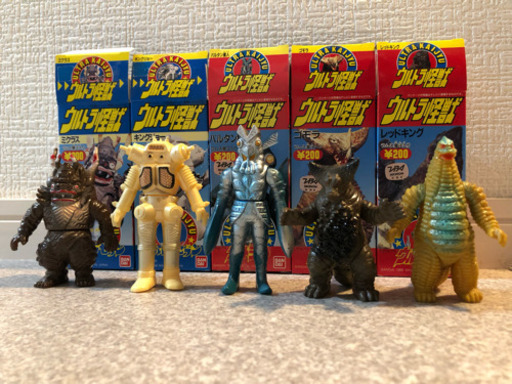 【激レア】ウルトラ怪獣 バンダイ 1988年 食玩 5種セット 箱付き美品