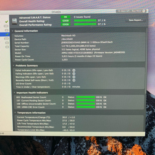 ※売約済み　人気のFusionDrive!!Apple iMac2015 21.5inch【管理番号TH0GJ4G】