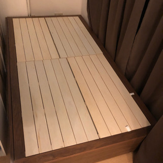 無印良品 収納ベッド シングル ウォールナット材