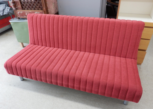 PayPay対応 ソファベッド フランスベッド カラー/レッド 3人掛け 家具 イス ソファ ベッド札幌市西区西野