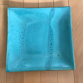 こぶ志焼　緑26cm皿