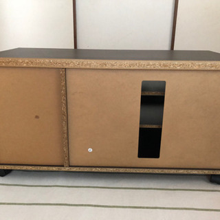【0円お譲りします。】キャスター付き テレビボード ブラウンの画像