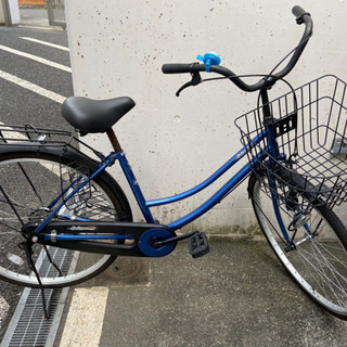 自転車 青 26インチ
