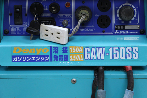 ガソリンエンジン発電機　デンヨー Denyo　GAW-１５０SS (9UD3386YGkxx)