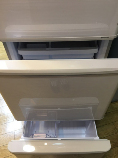 美品 プラズマクラスター SHARP シャープ 350L冷蔵庫 どっちもドア SJ-PW35B-C