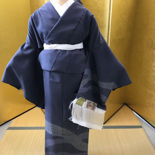 紬の訪問着 着物 未仕立て 新品の画像
