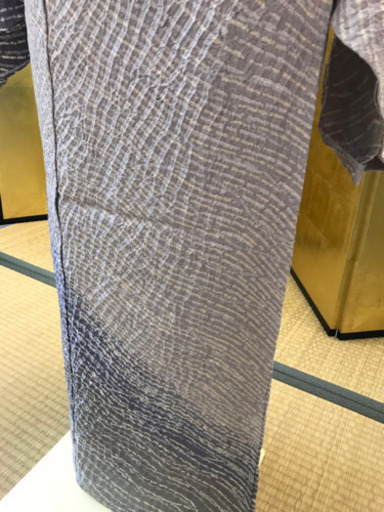 絞りの訪問着 グレー地 着物 未仕立て 新品