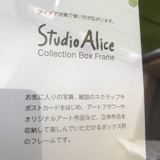 お値下げ　スタジオアリスボックス型フレーム  新品の画像