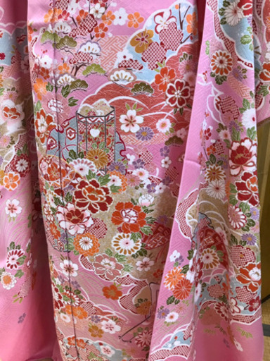 吉祥文様 ピンク地 振袖 未仕立て 新品