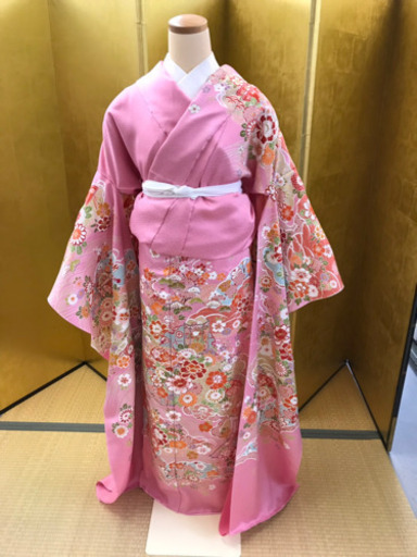 吉祥文様 ピンク地 振袖 未仕立て 新品