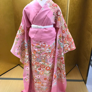 吉祥文様 ピンク地 振袖 未仕立て 新品の画像
