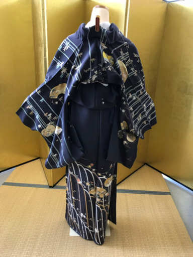 豪華な竹柄訪問着 着物 未仕立て 新品