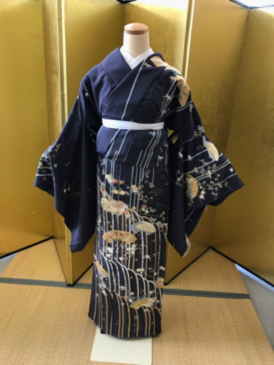 豪華な竹柄訪問着 着物 未仕立て 新品