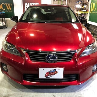 自社ローン★保証人不要★全国対応★レクサス CT200h berC ワインレッド★純正ナビ・TV ★スポーツシート★サンルーフ★禁煙車★ETC車検R2/12/26★の画像