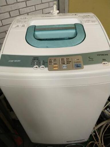近隣配送無料☆美品★日立 5.0kg 全自動洗濯機 NW-5KR-W\nステンレス槽☆風乾燥機能付き☆送料込み(地域限定)☆直接引き取り歓迎☆早期受け取り希望☆