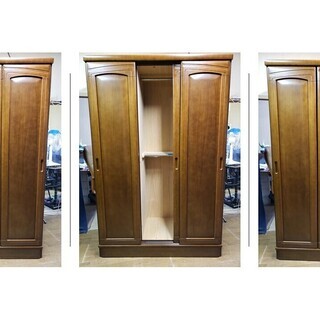 【Ｉ28 3枚扉 クローゼット 引き戸タイプ 姿見付き】の画像