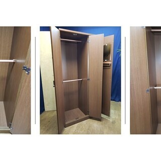【Ｉ29 3枚扉 クローゼット ワードロープ 開き戸タイプ】  の画像