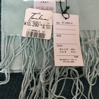 カシミヤ シルク ストール(水色)の画像