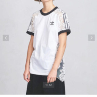 【新品】ステラマッカートニー × アディダス レーストリム Tシャツの画像