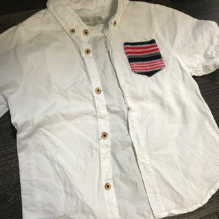 zara boys  半袖白シャツ  104cm