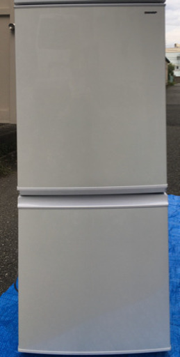 2018年製シャープノンフロン冷凍冷蔵庫 SJ-C14D-W